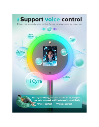 Cabina de Fotos Portátil Cyra con Luz RGB 22" para iPad