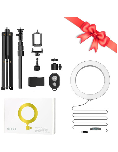 Luz de Anillo Selfie Fangflower 23 cm con Trípode 68-127 cm Luz de Anillo Selfie Fangflower 23 cm con Trípode 68-127 cm