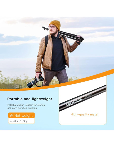 Soporte de trípode Godox 240 cm para iluminación fotográfica