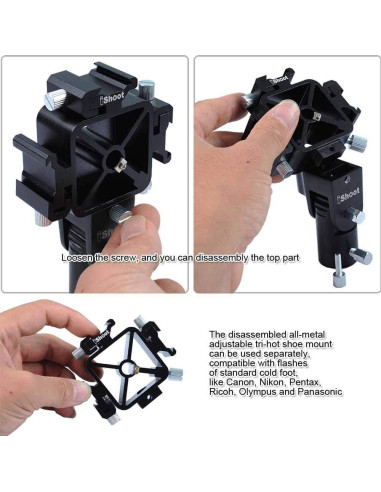 Soporte de Flash Universal iShoot IS-ST-DZ con Montura Tri-hot Shoe