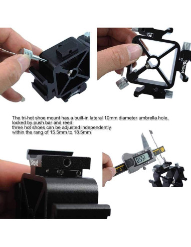 Soporte de Flash Universal iShoot IS-ST-DZ con Montura Tri-hot Shoe