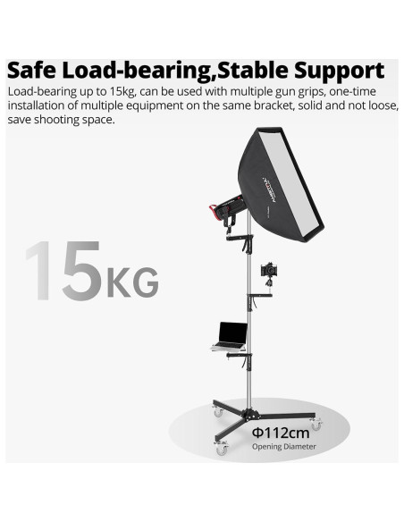 Soporte de Luz Móvil AMBITFUL AL250 Ajustable 1.98m