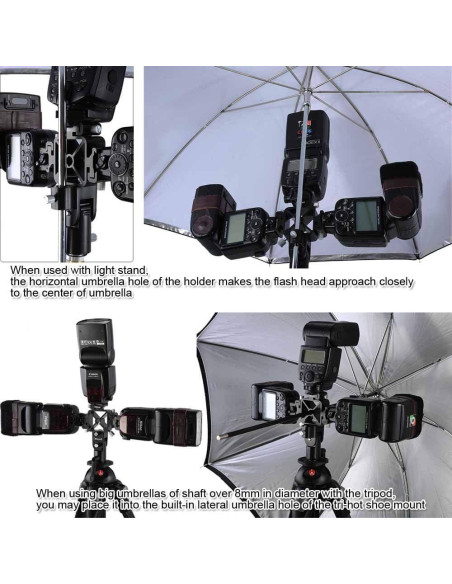 Soporte de Flash Universal iShoot IS-ST-DZ con Montura Tri-hot Shoe