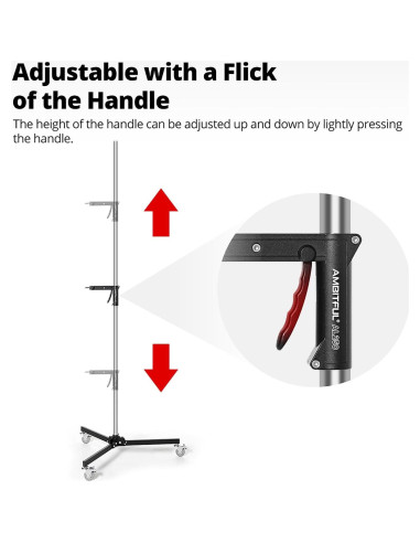 Soporte de Luz Móvil AMBITFUL AL250 Ajustable 1.98m