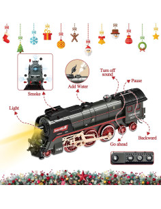 Juego de Tren Eléctrico Hitish con Locomotora y 2 Vagones 2