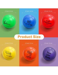 Pelotas de Estrés Motivacionales Skylety - 6 Piezas 6.35 cm 2