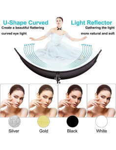 Reflector Curvado Selens 180x60 cm Luz Difusor 4 Colores 2