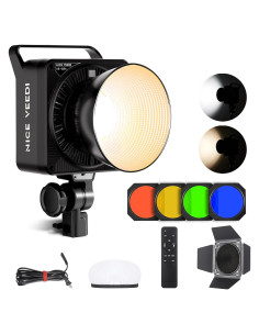 Luz de Video RGB NiceVeedi 125W con Montura Bowens 3000K-10000K