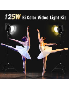 Luz de Video RGB NiceVeedi 125W con Montura Bowens 3000K-10000K 2