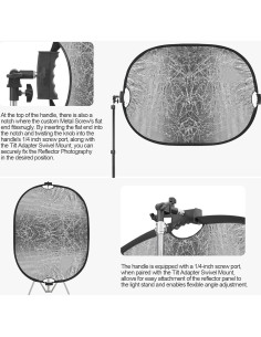 Reflector de Fotografía 90x120cm WELLMAKING 5 en 1 Plegable 2