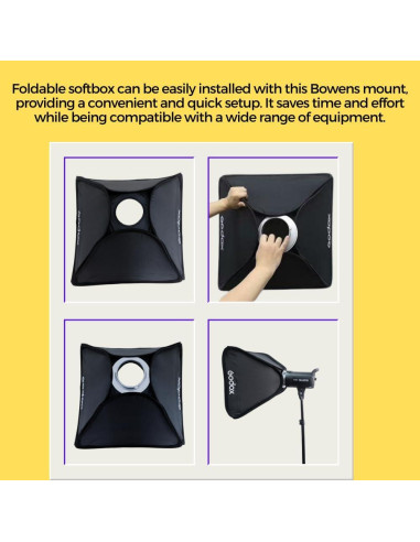 Adaptador de Anillo de Velocidad Fotoconic 152mm para Flash Bowens