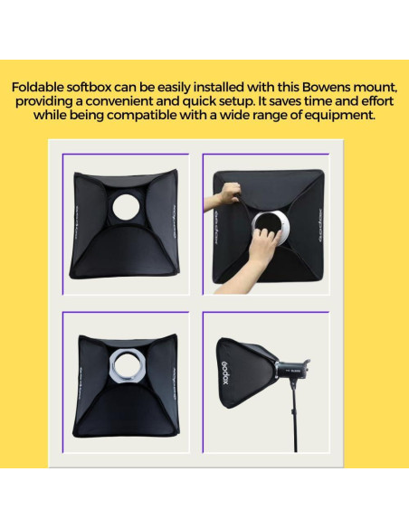 Adaptador de Anillo de Velocidad Fotoconic 152mm para Flash Bowens