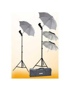Kit de Fotografía ePhoto 2x Montura Flash y Paraguas 3.69kg