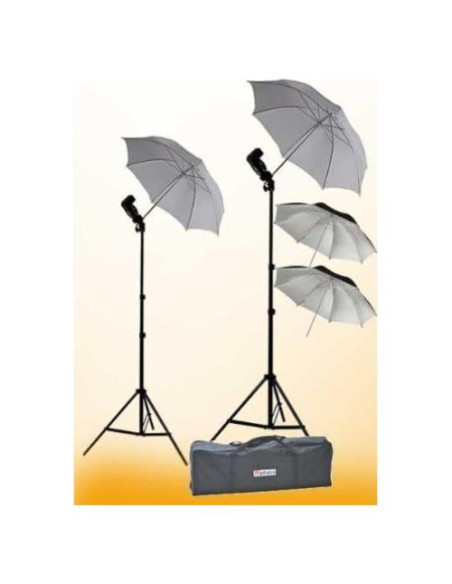 Kit de Fotografía ePhoto 2x Montura Flash y Paraguas 3.69kg