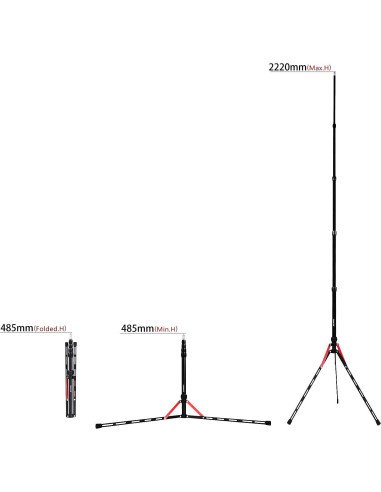 Soporte de Luz FOSOTO 2.2m Aluminio Plegable con Bolsa