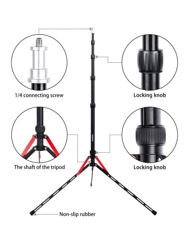 Soporte de Luz FOSOTO 2.2m Aluminio Plegable con Bolsa