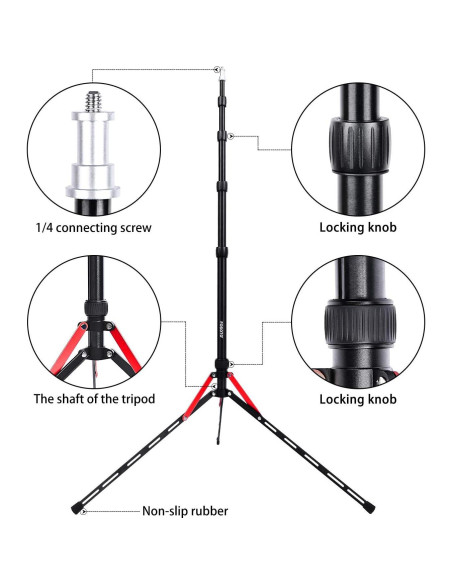Soporte de Luz FOSOTO 2.2m Aluminio Plegable con Bolsa