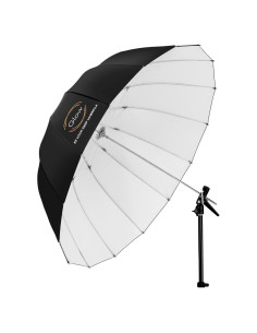 Paraguas de Fibra de Vidrio Glow Easy Lock 129.5 cm Blanco