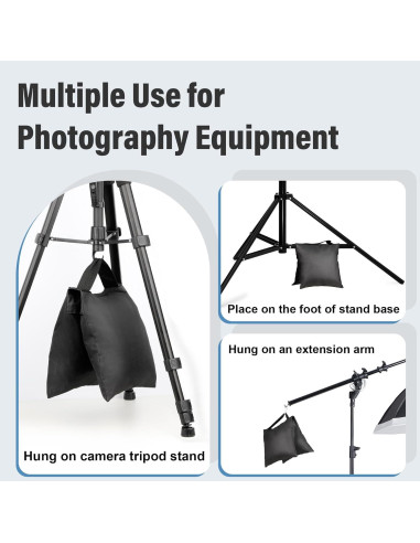 8 Bolsas de Arena para Estudio Fotográfico Evekea 11.34 kg