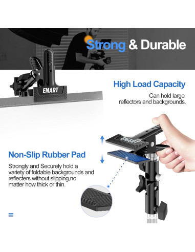 Soporte de Luz EMART 2.13 m Trípode Fotografía x2 + Reflector x2