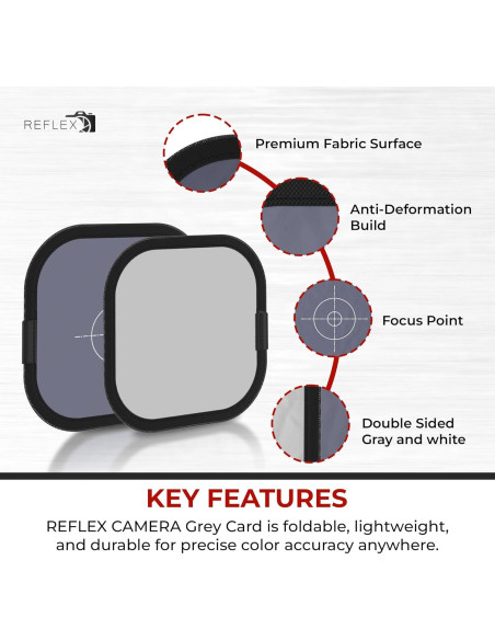 Tarjeta de Balance de Blancos 20cm Cámara Reflex Gris