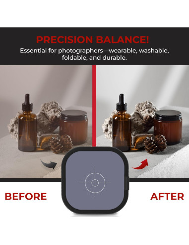 Tarjeta de Balance de Blancos 20cm Cámara Reflex Gris