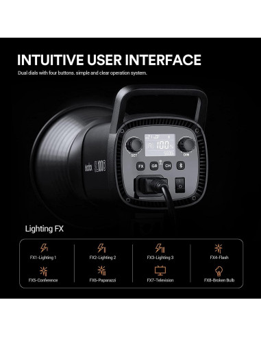 Godox SL100D Luz LED Video 100W 5600K 32100Lux Montura Bowens