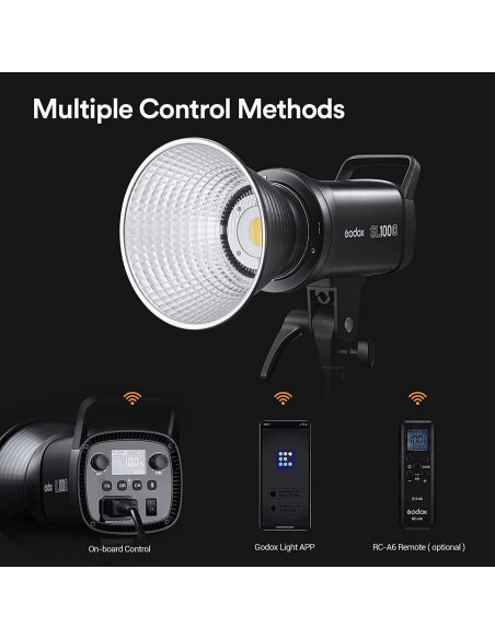 Godox SL100D Luz LED Video 100W 5600K 32100Lux Montura Bowens Godox SL100D Luz LED Video 100W 5600K 32100Lux Montura Bowens