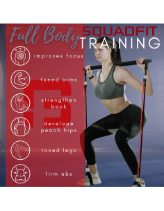 Kit de Fitness SquadFit: Tablero de Flexiones y Barra de Pilates 2