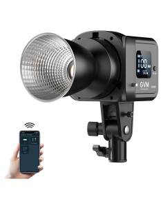 Luz de Video GVM 80W Bi-Color 5600K con Montura Bowens