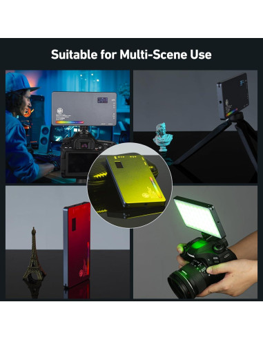 Luz de Video LED T12 Pro RGB 12W Batería 4000mAh 2500-8000K