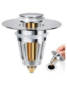 Tapón de Lavabo Universal DZOFXMI, Acero Inoxidable, Anti-obstrucción