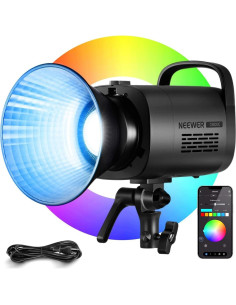 Luz de Video NEEWER CB100C 130W RGB con Softbox 65cm 2