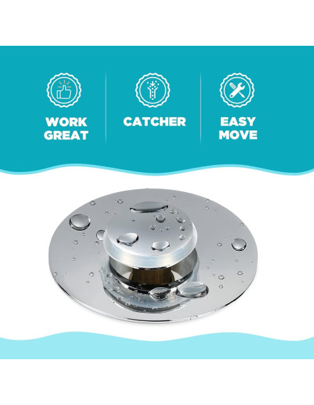 Tapón de Lavabo Universal DZOFXMI, Acero Inoxidable, Anti-obstrucción