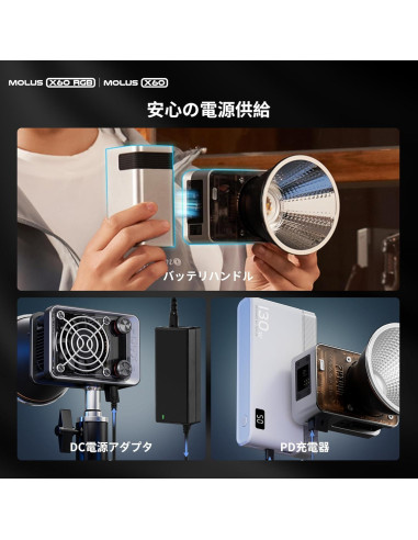 ZHIYUN Molus X60 Combo Luz LED Bi-Color 2700K-6500K 60W