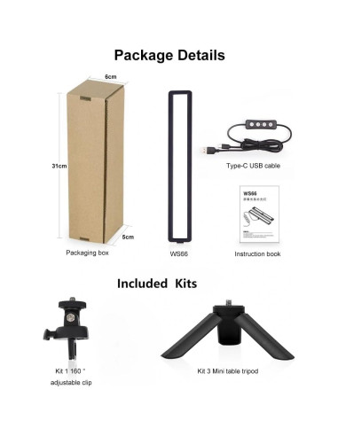 Iluminación LED para Videoconferencias LinYuchi con Trípode