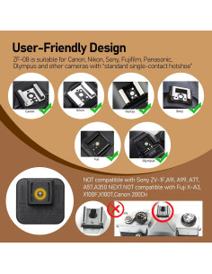 Flash Mini Speedlite ZENIKO ZF08 - Potencia Ajustable, Carga Tipo-C 2