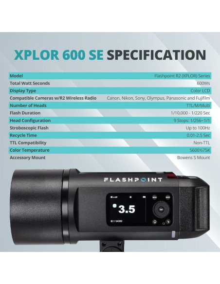 Flashpoint XPLOR 600 SE 600Ws Flash Estudio Monolight