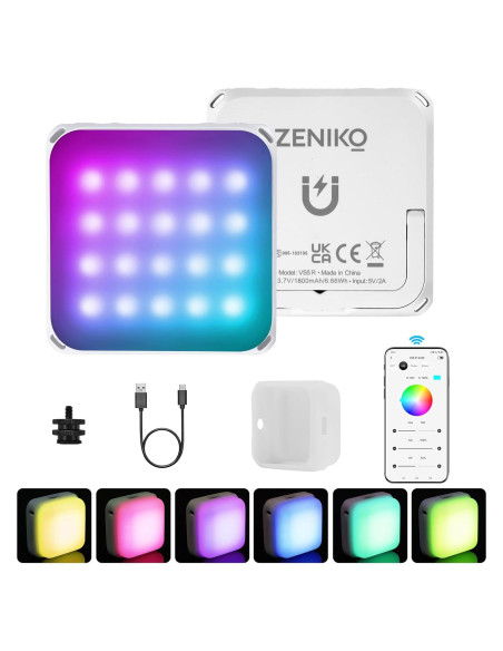 Panel de Luz LED RGB ZENIKO VS5 R 36000 Colores 2500K-8500K