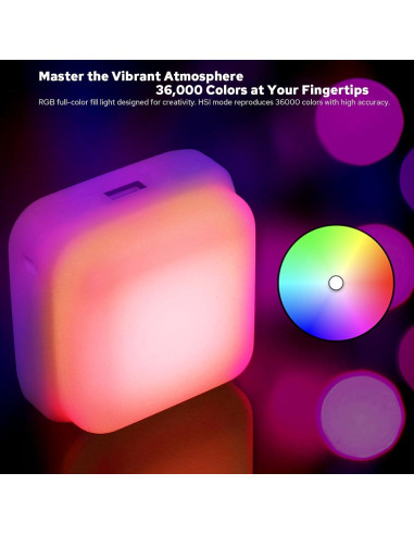 Panel de Luz LED RGB ZENIKO VS5 R 36000 Colores 2500K-8500K