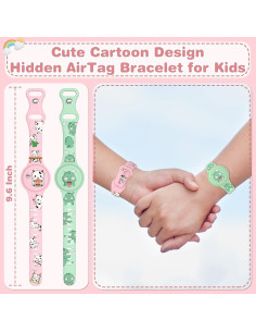 Pulsera de Silicona Impermeable Ekoonpft para AirTag Niños 2