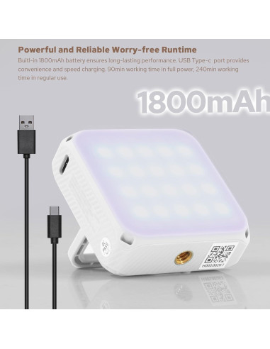 Panel de Luz LED RGB ZENIKO VS5 R 36000 Colores 2500K-8500K