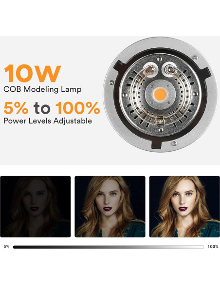 Flash Estroboscópico Godox MS200-V 200W Compacto TTL 2.4G