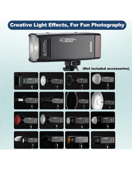 Flash Godox AD200Pro 200Ws Estudio Inalámbrico TTL 2.4G