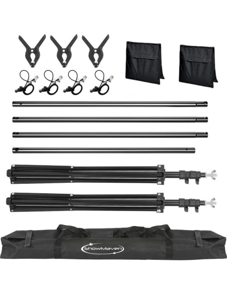 Soporte de Fondo Ajustable ShowMaven 1.95m x 3.05m con Bolsa