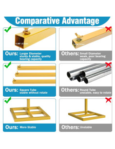Soporte de Fondo Ajustable Fomcet 3.05x3.05m Dorado 2