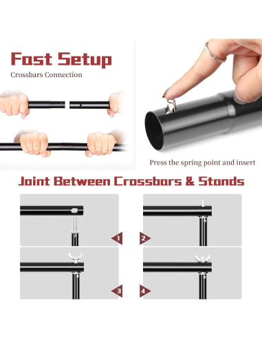 Kit de Soporte de Fondo Ajustable Kshioe 1.95m con Bolsa
