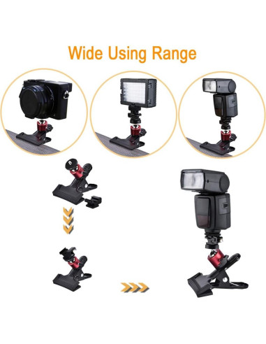 Abrazadera de Clip UTEBIT para Cámara con Trípode 360 - 2 Paquete
