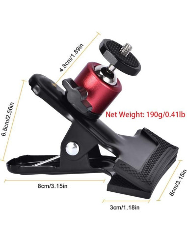 Abrazadera de Clip UTEBIT para Cámara con Trípode 360 - 2 Paquete