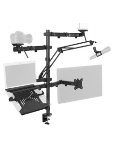 Soporte de Escritorio VIVO STAND-LIVE2L para Doble Monitor 32"